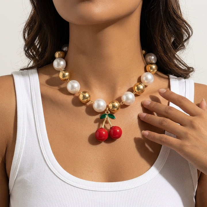 Cherry Drop Necklace
