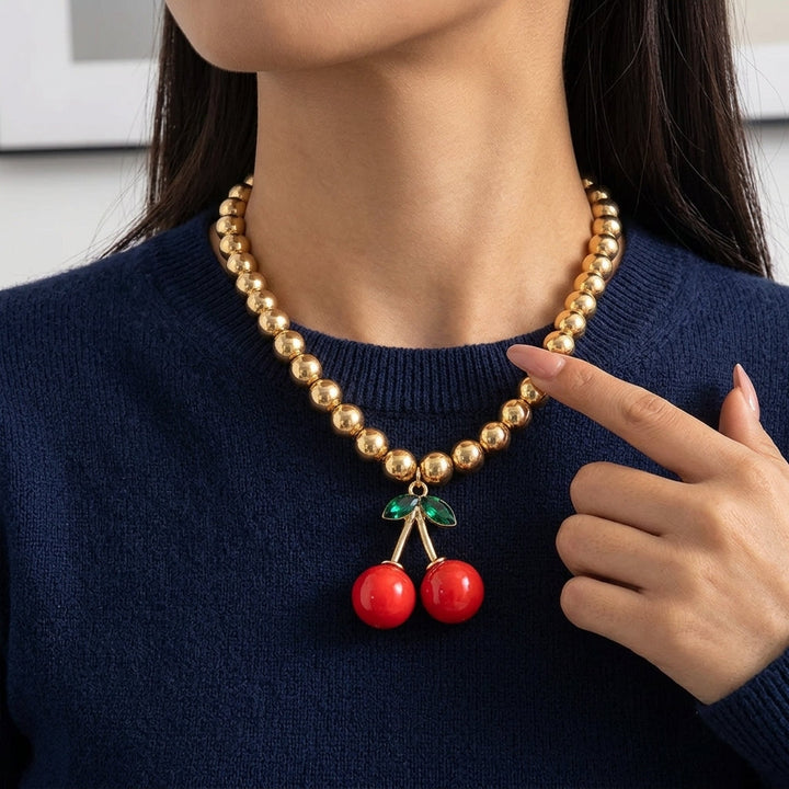 Cherry Drop Necklace