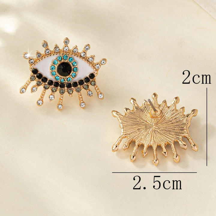 Evil Eye Rhinestone Earrings