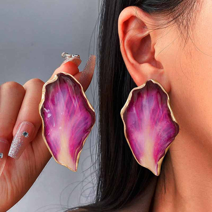Petal Drop Statement Earrings