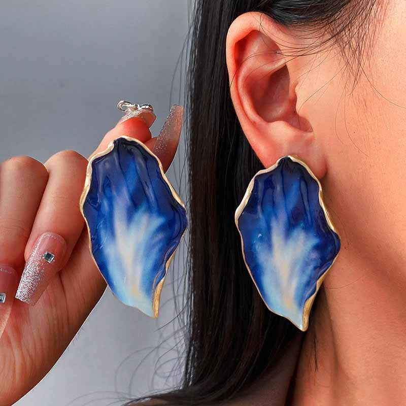 Petal Drop Statement Earrings