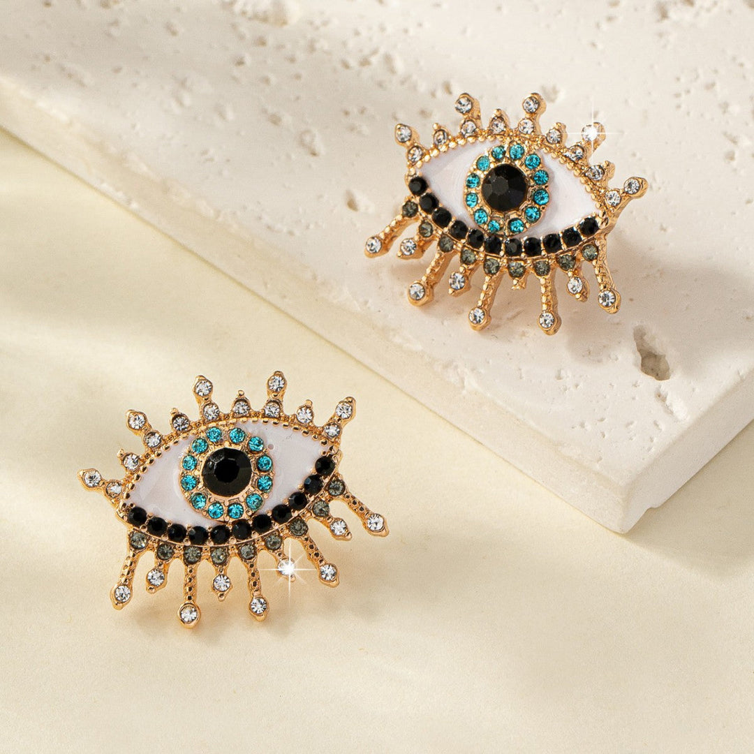 Evil Eye Rhinestone Earrings