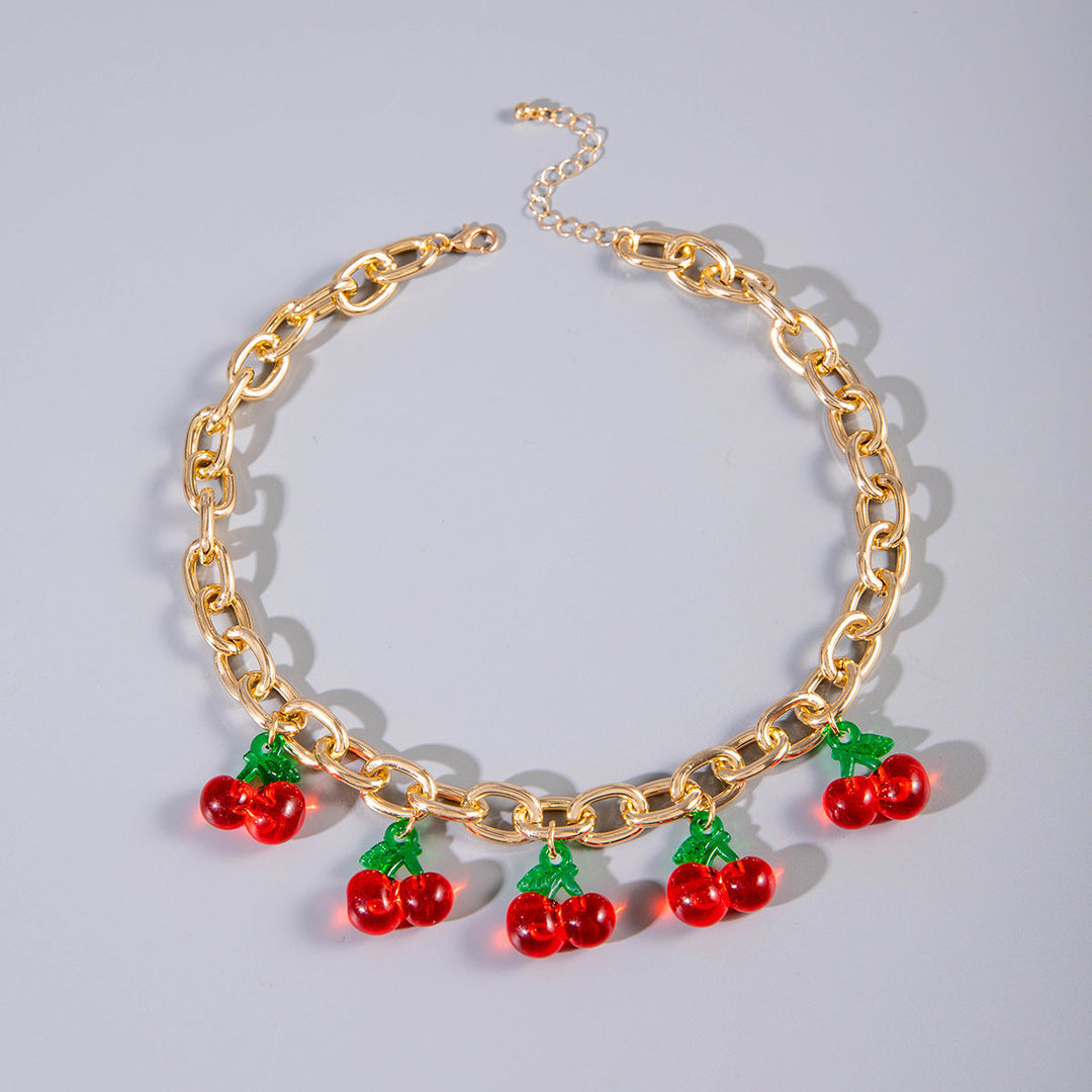 Cherry Drop Necklace