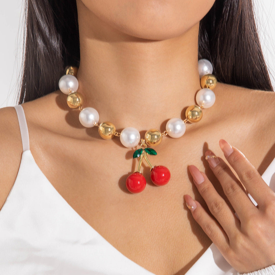 Cherry Drop Necklace