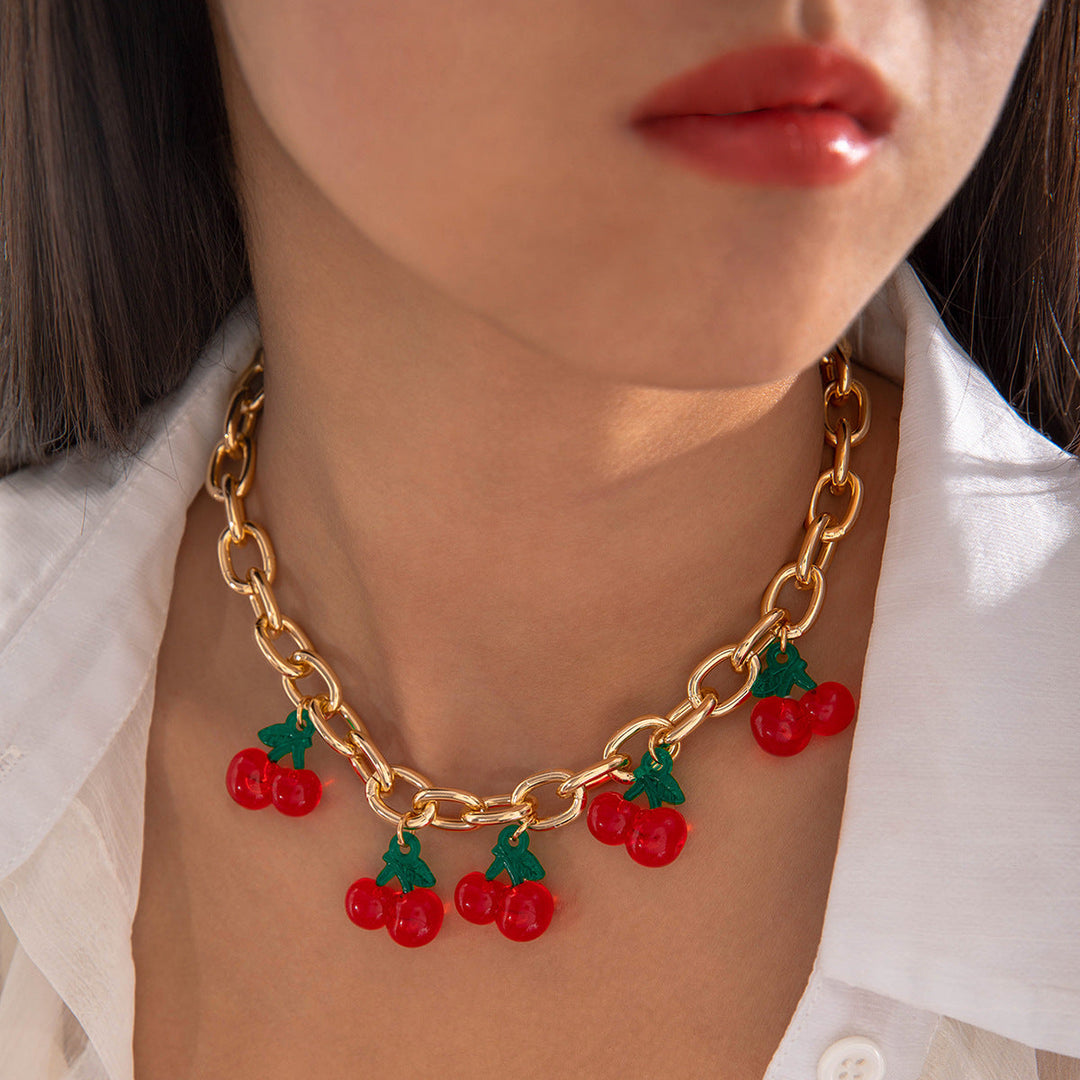 Cherry Drop Necklace