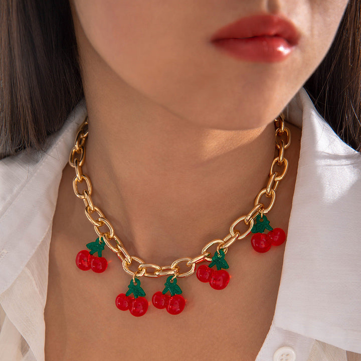 Cherry Drop Necklace
