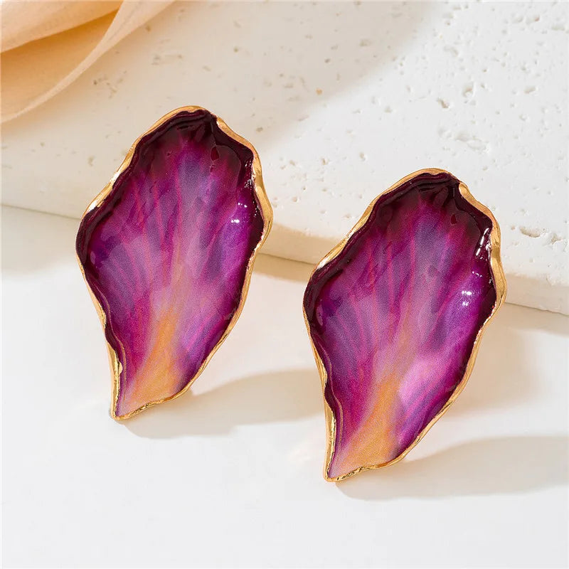 Petal Drop Statement Earrings