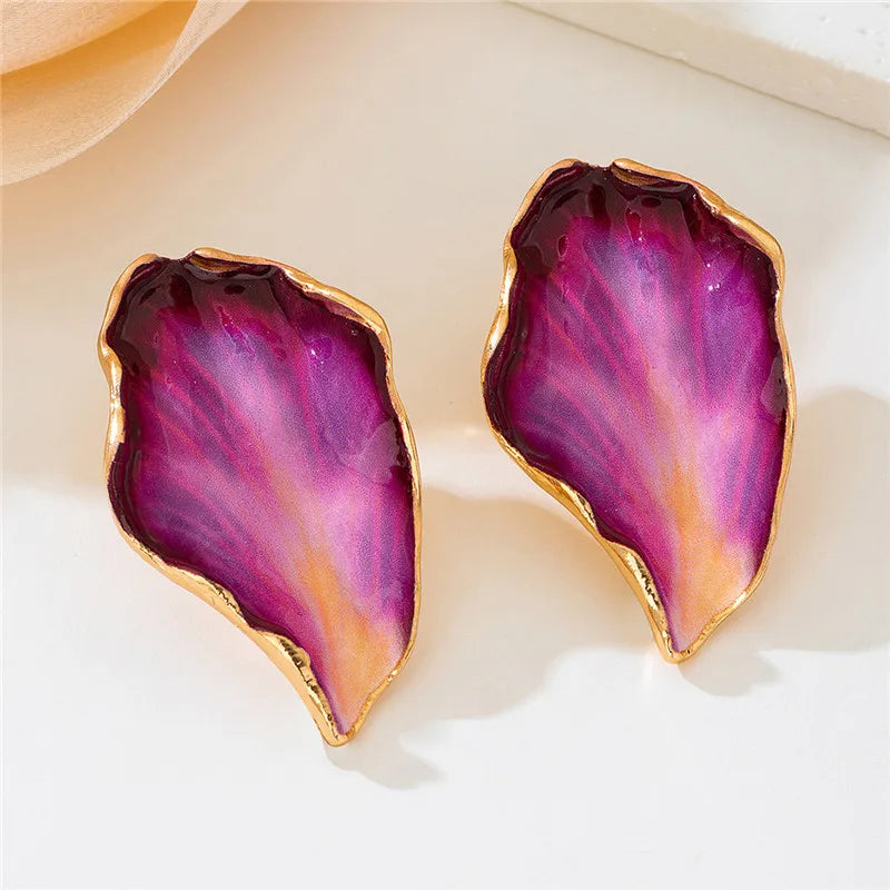 Petal Drop Statement Earrings
