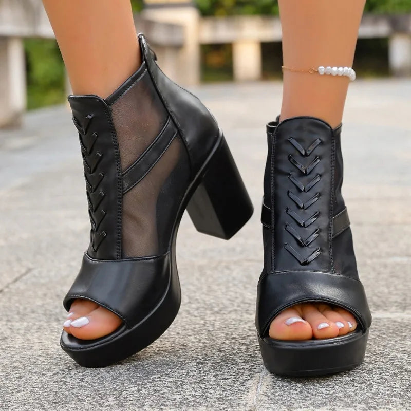 Sienna Mesh Heel