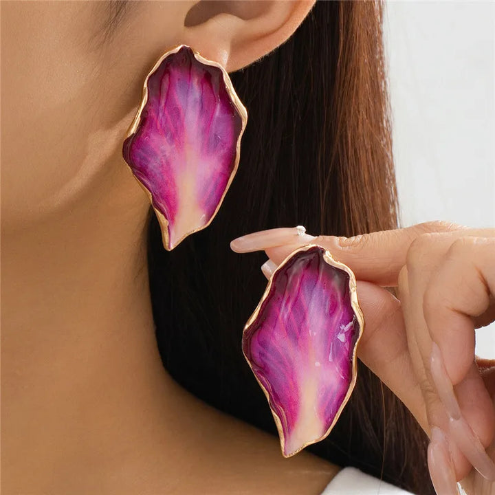 Petal Drop Statement Earrings