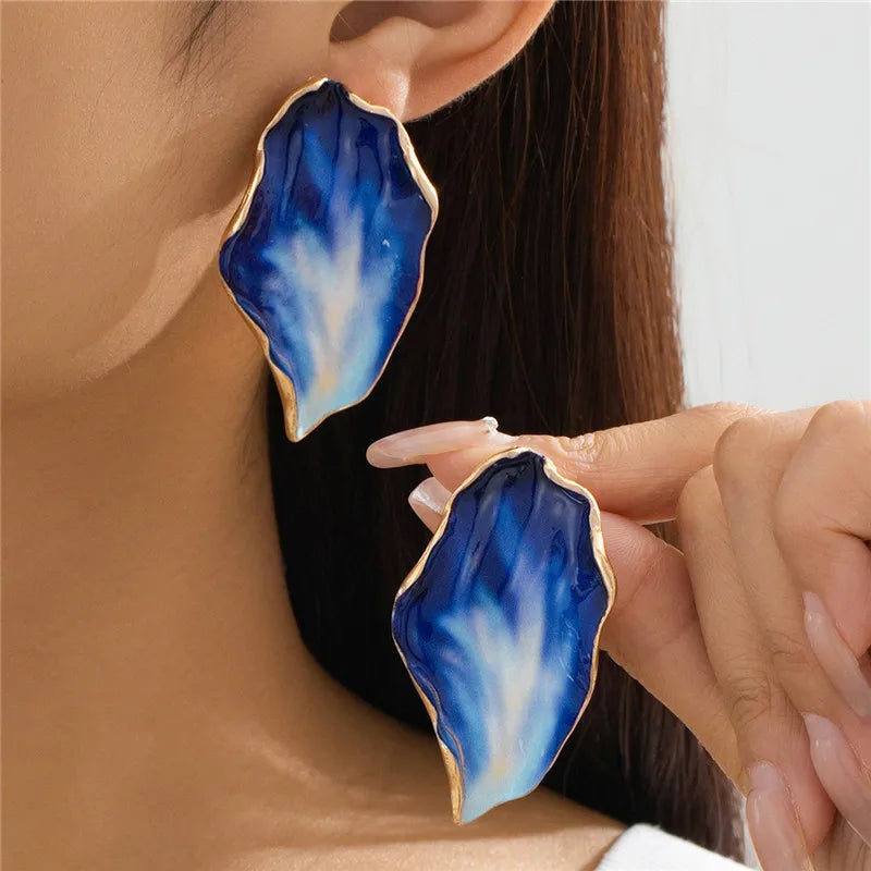 Petal Drop Statement Earrings
