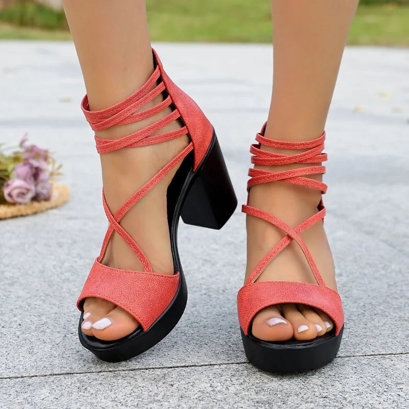 Celeste Strappy Block Heel